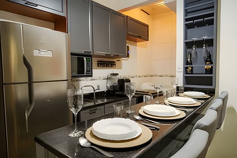 Apartamento novo e decorado para 4 pessoas.