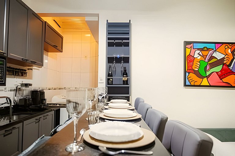 Apartamento novo e decorado para 4 pessoas.