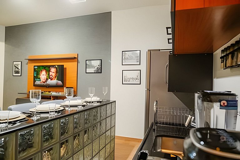 Apartamento novo e decorado para 4 pessoas.