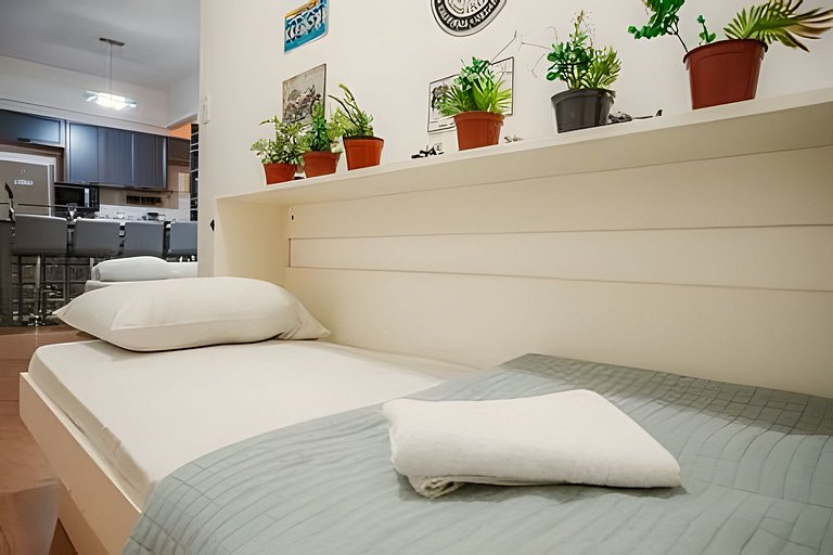 Apartamento novo e decorado para 4 pessoas.