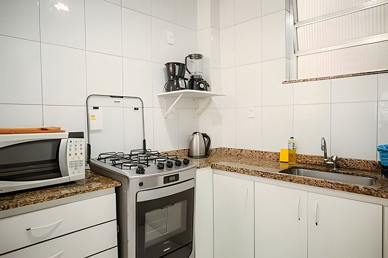 Apartamento confortável na quadra da praia