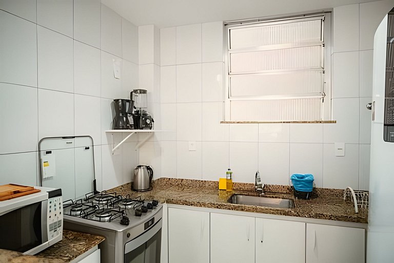 Apartamento confortável na quadra da praia