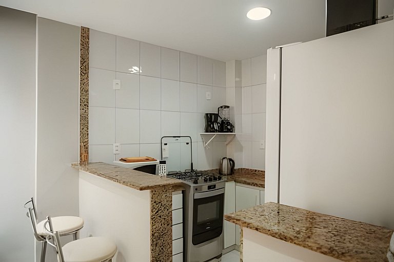 Apartamento confortável na quadra da praia
