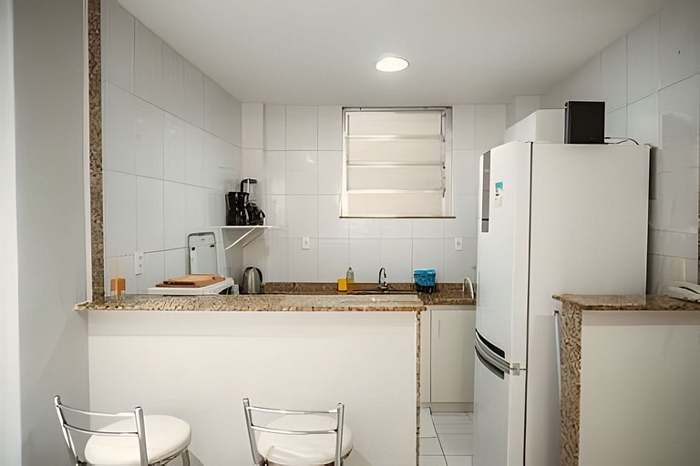Apartamento confortável na quadra da praia