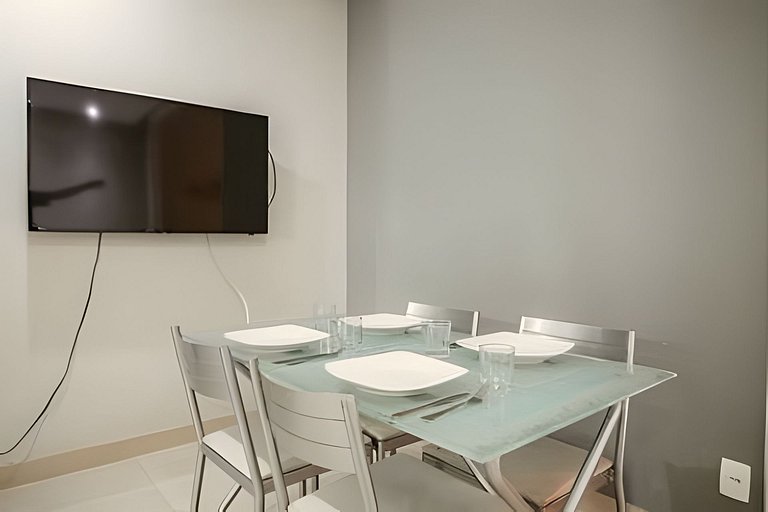 Apartamento confortável na quadra da praia