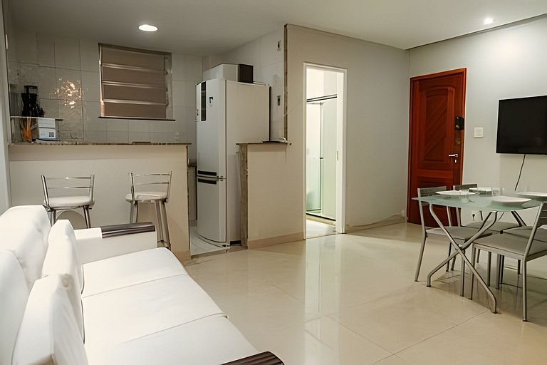 Apartamento confortável na quadra da praia
