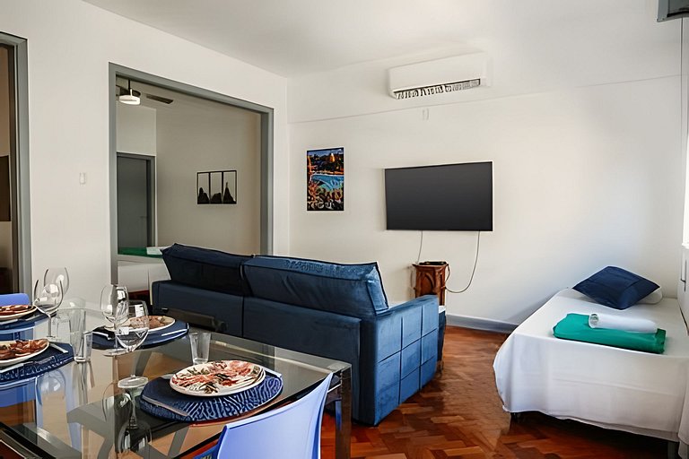 Apartamento amplo e luminoso perto da praia