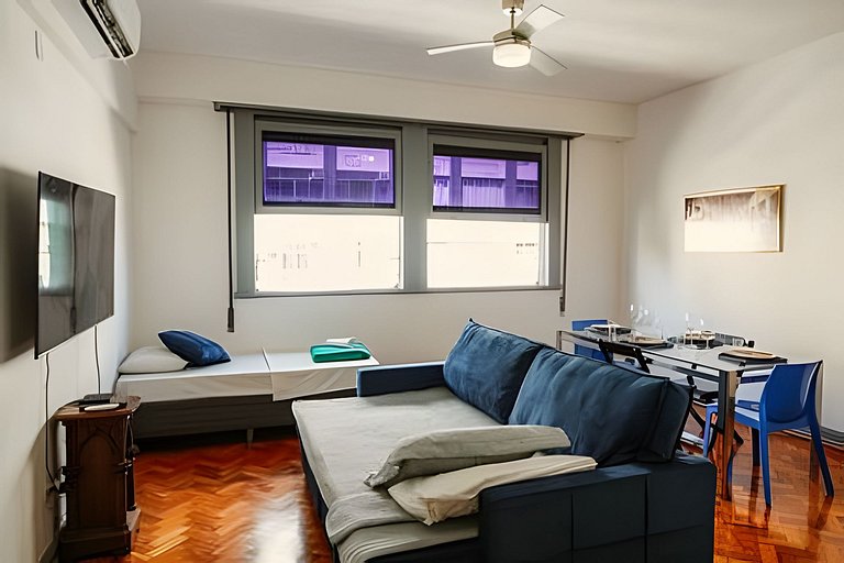 Apartamento amplo e luminoso perto da praia