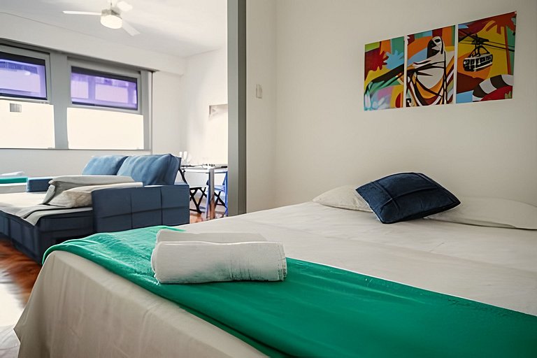 Apartamento amplo e luminoso perto da praia