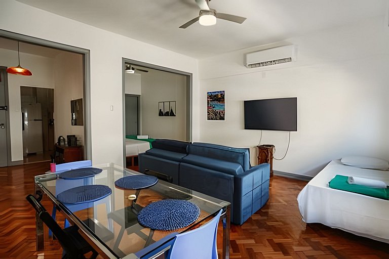 Apartamento amplo e luminoso perto da praia