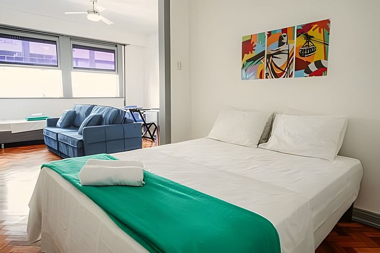 Apartamento amplo e luminoso perto da praia