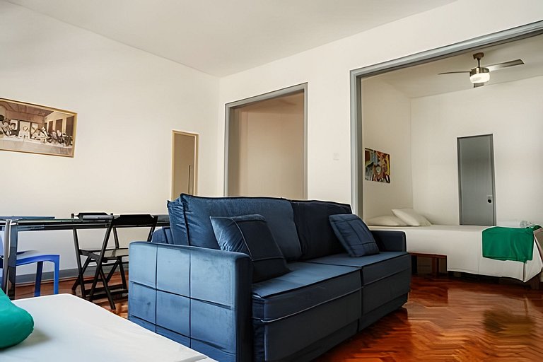 Apartamento amplo e luminoso perto da praia