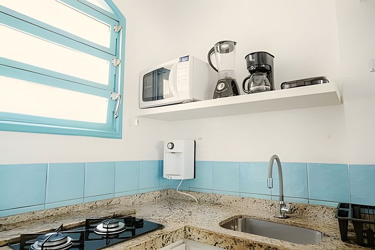 Apartamento vista mar na quadra da praia