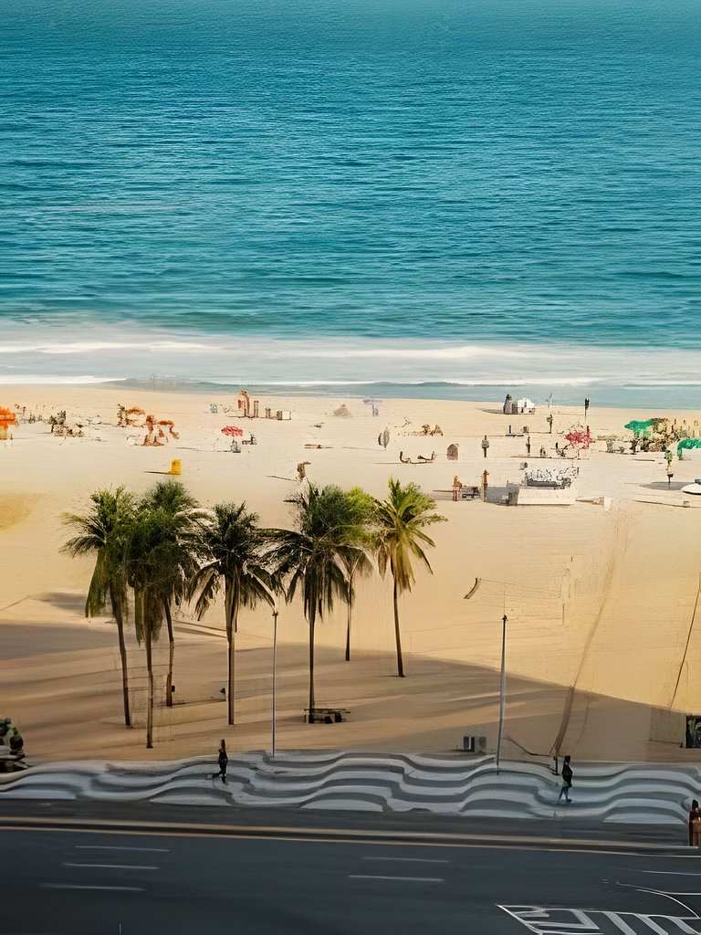 Apartamento vista mar na quadra da praia