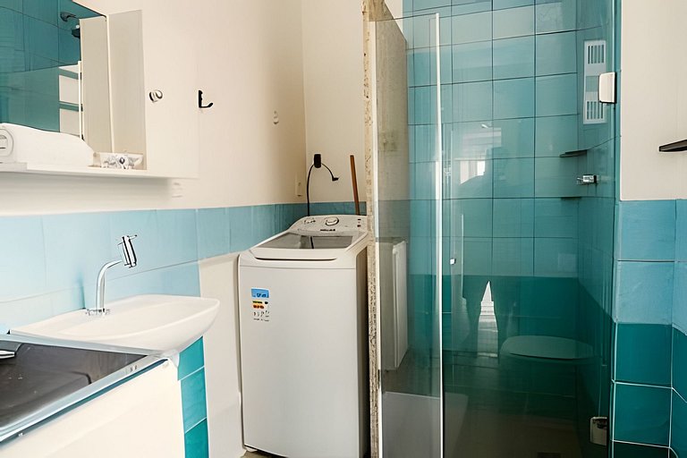 Apartamento vista mar na quadra da praia