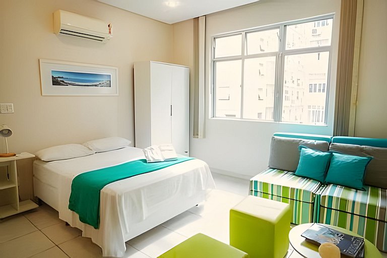 Apartamento luminoso e silencioso em Copacabana