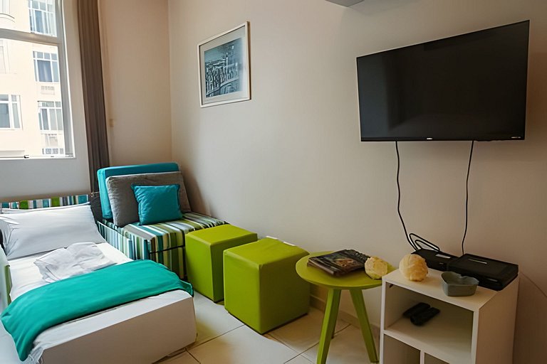Apartamento luminoso e silencioso em Copacabana