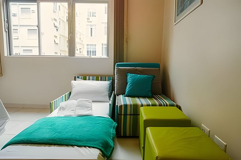 Apartamento luminoso e silencioso em Copacabana