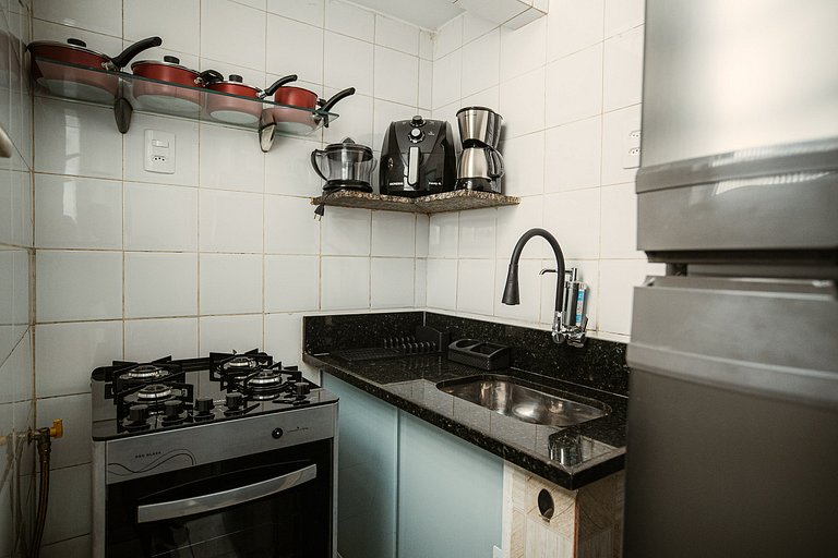 Apartamento para 4 pessoas com vista mar lateral