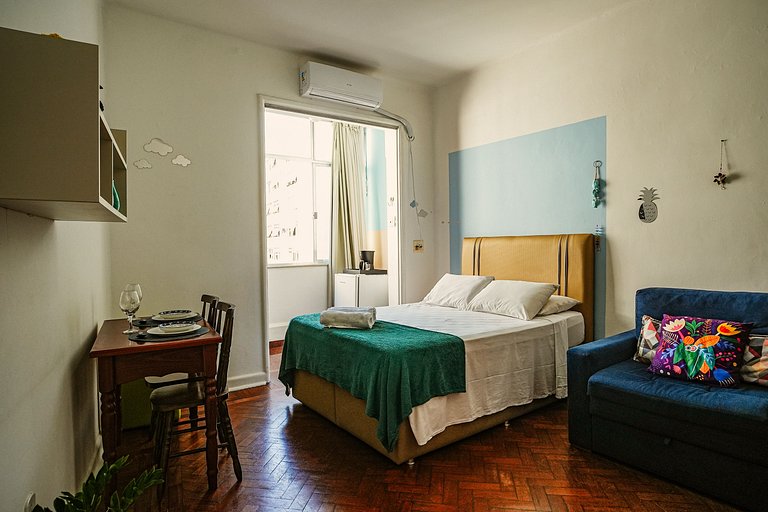 Apartamento aconhegante no coração de Copacabana