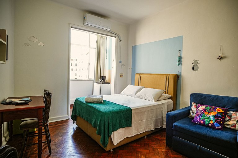 Apartamento aconhegante no coração de Copacabana