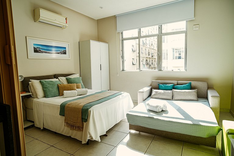 Apartamento luminoso e silencioso em Copacabana