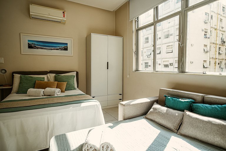 Apartamento luminoso e silencioso em Copacabana