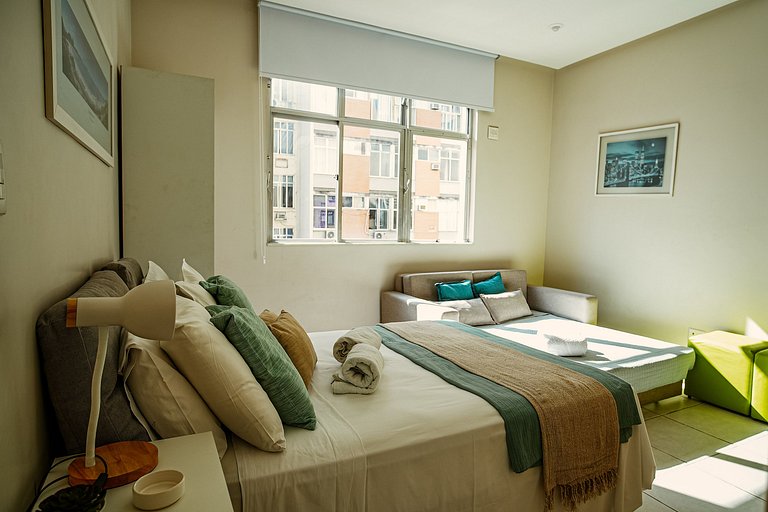 Apartamento luminoso e silencioso em Copacabana