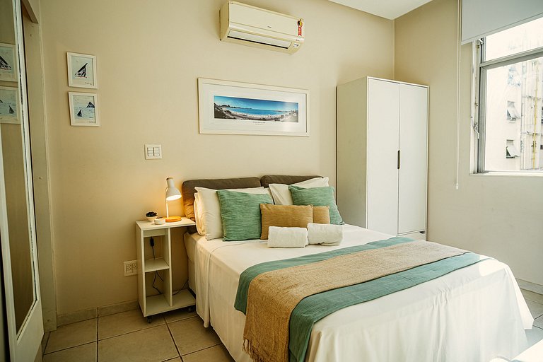 Apartamento luminoso e silencioso em Copacabana