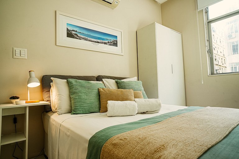 Apartamento luminoso e silencioso em Copacabana