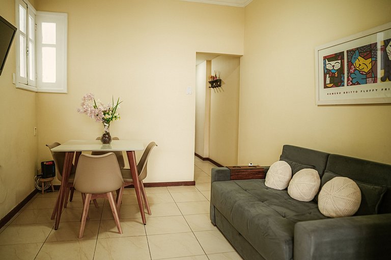 Apartamento com posição central para até 3 pessoas