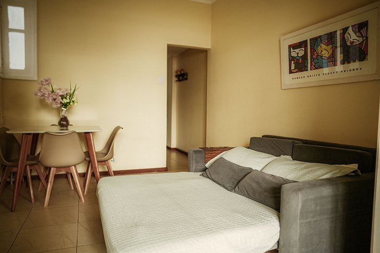 Apartamento com posição central para até 3 pessoas