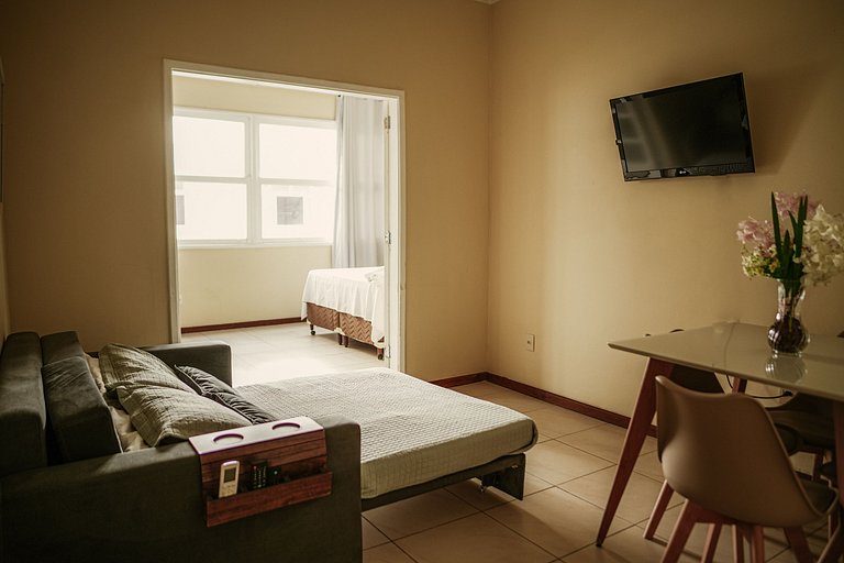 Apartamento com posição central para até 3 pessoas