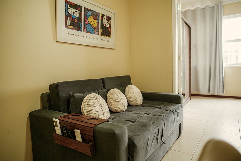 Apartamento com posição central para até 3 pessoas