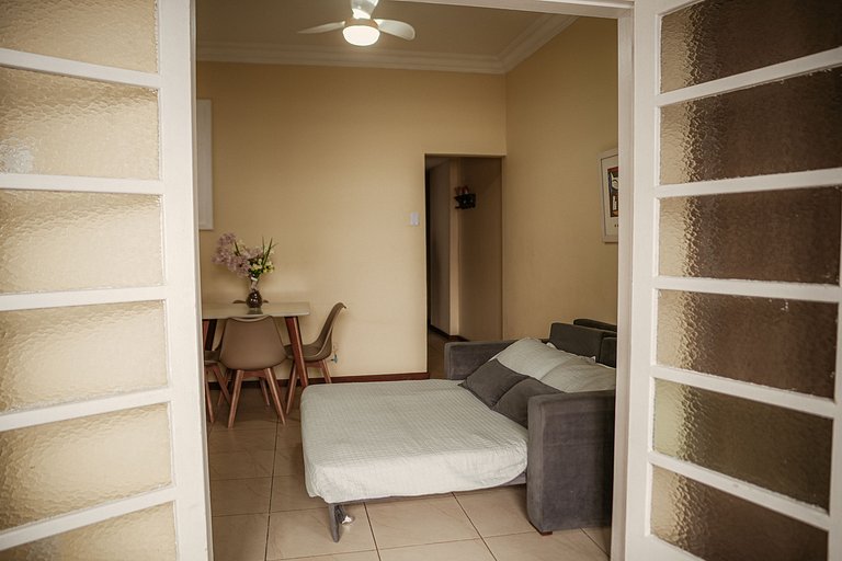 Apartamento com posição central para até 3 pessoas