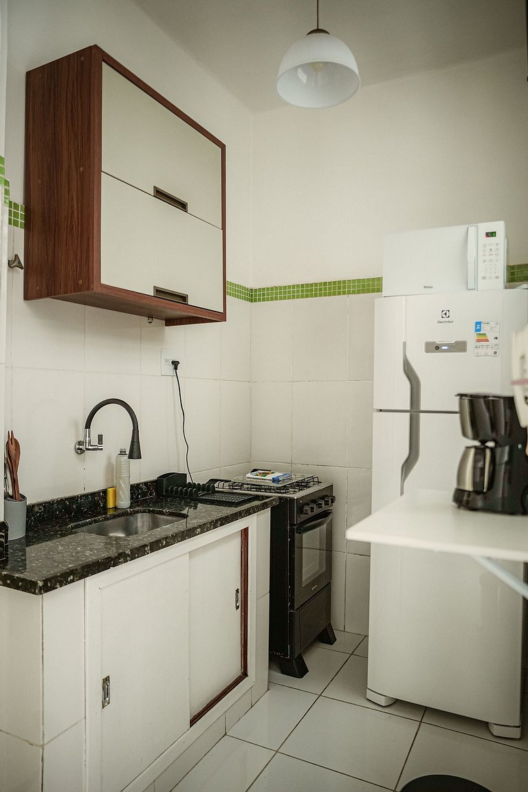 Apartamento com posição central para até 3 pessoas