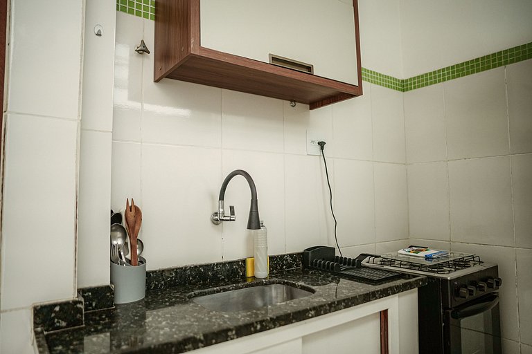 Apartamento com posição central para até 3 pessoas