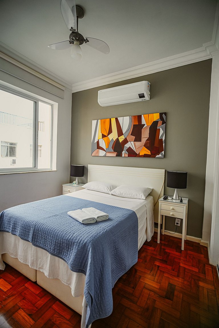 Excelente sala y habitación para hasta 3 personas