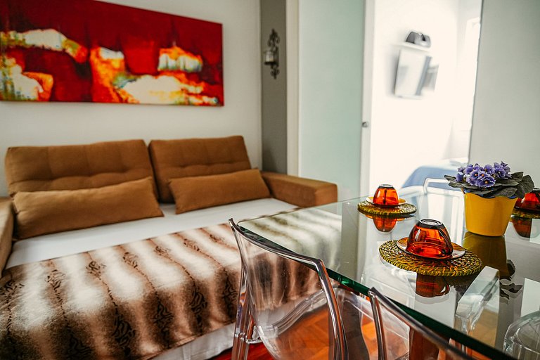 Excelente sala e quarto para até 3 pessoas