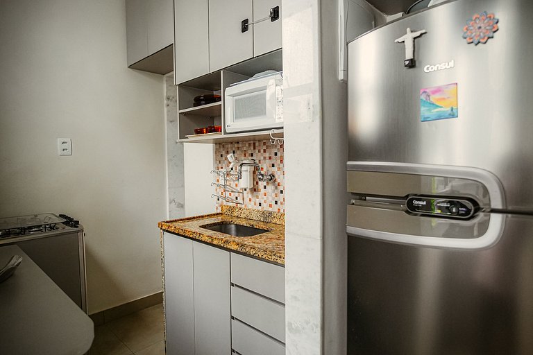 Excelente sala y habitación para hasta 3 personas