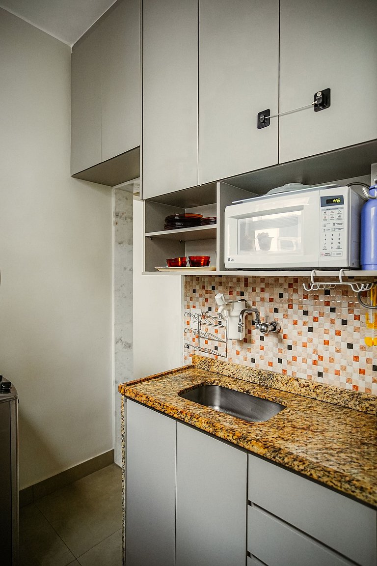 Excelente sala y habitación para hasta 3 personas